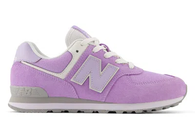 Pre-owned New Balance 574 Sneakers In Lilac Glo/bright Lavender
