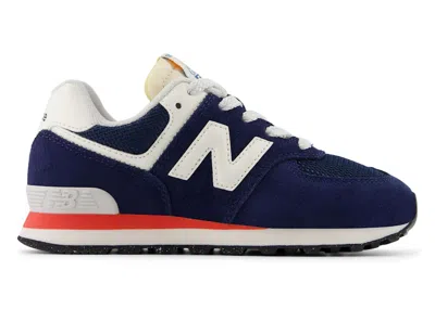 Pre-owned New Balance 574 Sneakers In Nb Navy Blue/blast Red