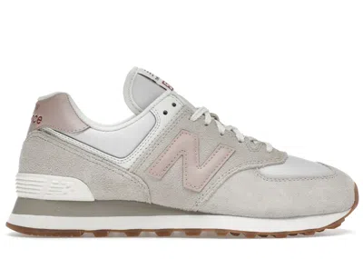 Pre-owned New Balance 574 Sneakers In White/pink/gum In Multi