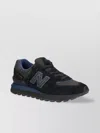 New Balance 574 Sneakers With Round Toe And Mesh Panels In Black