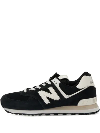 New Balance Suede Leather Trainers In Black