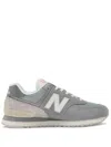 New Balance 574 Suede Mesh Sneakers In Gray