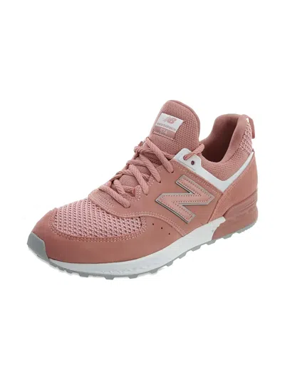 New Balance Kids' 574 Suede Mesh Trainers In Pink