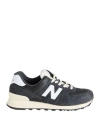 New Balance 574 Woman Sneakers Navy Size 7 Leather In Navy