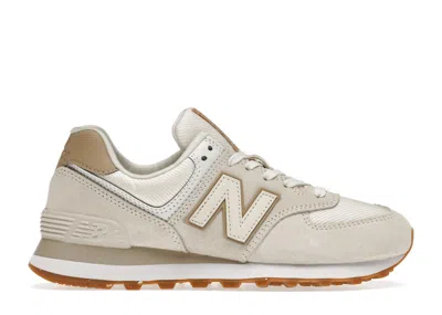 Pre-owned New Balance 574 (women's) Sneakers In Angora/cream/tan