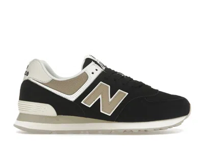 Pre-owned New Balance 574 (women's) Sneakers In Black/elephant/bone