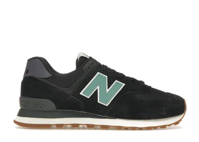 Pre-owned New Balance 574 (women's) Sneakers In Black/faded Teal/dark Mercury In Multi