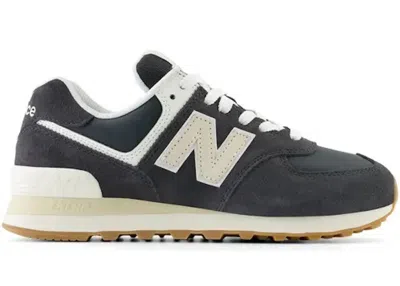 Pre-owned New Balance 574 (women's) Sneakers In Black/sand/angora In Multi