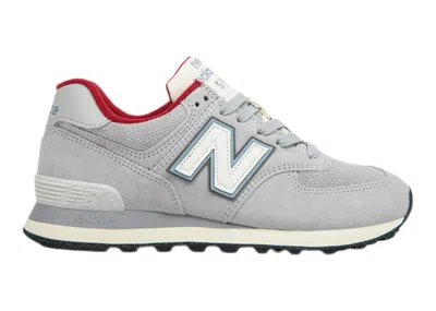 Pre-owned New Balance 574 (women's) Sneakers In Blue/varsity Red