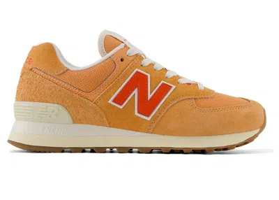 Pre-owned New Balance 574 (women's) Sneakers In Copper/neo Flame/sea Salt