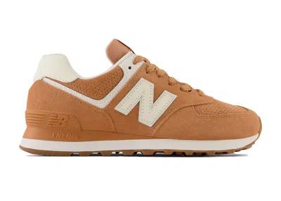 Pre-owned New Balance 574 (women's) Sneakers In Copper/white In Multi