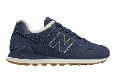 Pre-owned New Balance 574 (women's) Sneakers In Eclipse/gold