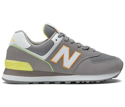 Pre-owned New Balance 574 (women's) Sneakers In Marblehead/lemonade Yellow