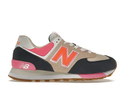 Pre-owned New Balance 574 (women's) Sneakers In Natural Indigo/vintage Rose