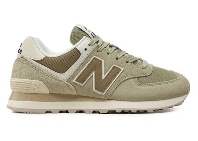 Pre-owned New Balance 574 (women's) Sneakers In Olivine/dark Stoneware/turtledove
