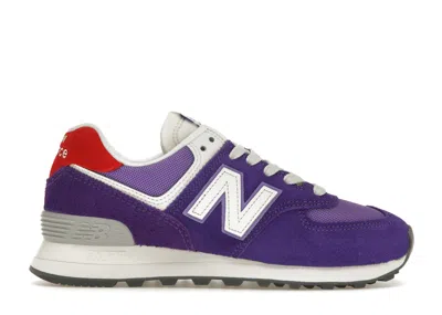 Pre-owned New Balance 574 (women's) Sneakers In Purple/white/red In Multi