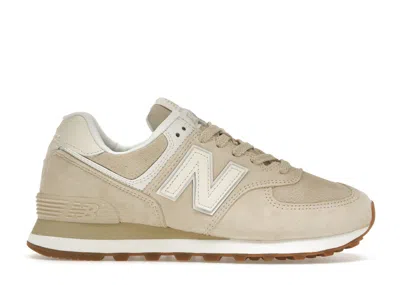 Pre-owned New Balance 574 (women's) Sneakers In Sandstone/sea Salt