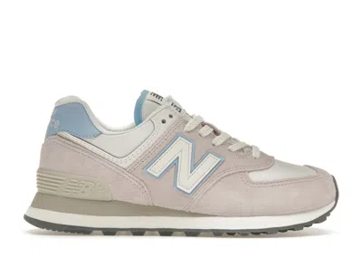 Pre-owned New Balance 574 (women's) Sneakers In Stone Pink/sea Salt/blue Haze In Multi