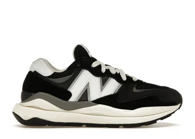 Pre-owned New Balance 57/40 (women's) Sneakers In Black/sea Salt/white