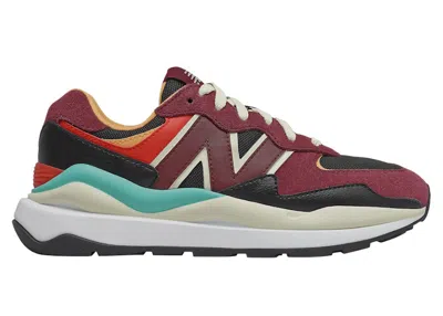 Pre-owned New Balance 57/40 (women's) Sneakers In Classic Burgundy/velocity Red
