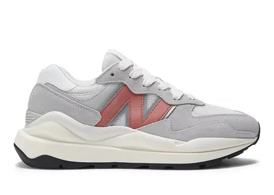 Pre-owned New Balance 57/40 (women's) Sneakers In Light Aluminium/mineral Red/white In Multi