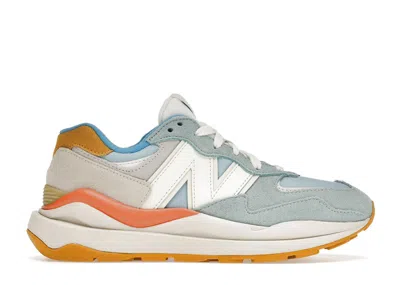 Pre-owned New Balance 57/40 (women's) Sneakers In Oyster/pink/blue