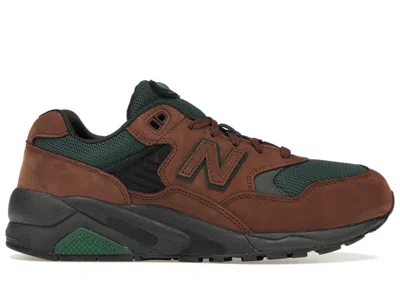 Pre-owned New Balance 580 Beef And Broccoli Sneakers In Mahogany/nightwatch Green/blacktop