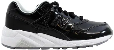 Pre-owned New Balance 580 (women's) Sneakers In Black Patent Leather
