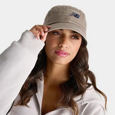 New Balance 6-panel Classic Athletic Strapback Hat In Mushroom