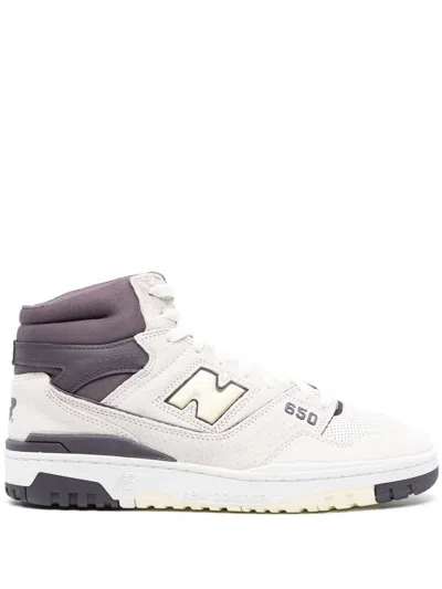 New Balance 650 High-top Leather Sneakers In White