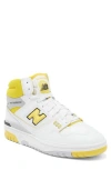 New Balance 650 High Top Sneaker In White/honeycomb