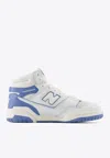 NEW BALANCE 650 HIGH-TOP SNEAKERS IN WHITE AND BLUE