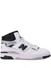 New Balance High-top Sneakers With Perforated Rubber Sole In White