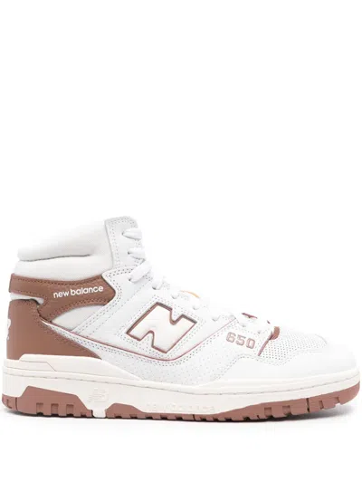 New Balance Two-tone Leather 650 Sneakers In White