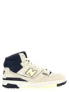New Balance High-top Sneakers With Contrast Sole And Perforated Toe Box In Blue