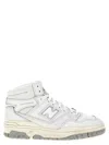 New Balance High-top Sneakers With Contrast Sole And Perforated Detailing In White