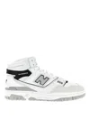 New Balance High-top Sneakers With Perforated Detailing In White