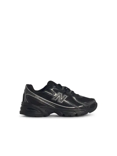 New Balance '740' Black Mesh Sneakers