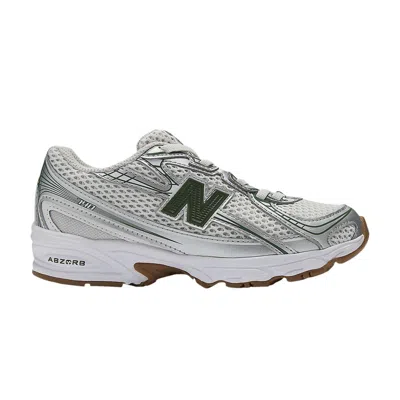 Pre-owned New Balance 740 Bungee Lace Little Kid 'silver Metallic Dark Alpine Green' | Grey | Kid's Size 1 In Gray