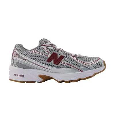 Pre-owned New Balance 740 Bungee Lace Little Kid 'silver Metallic Monarch Burgundy' | Grey | Kid's Size 13.5 In Gray