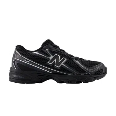Pre-owned New Balance 740 Bungee Lace Little Kid Wide 'black Silver Metallic' | Kid's Size 13