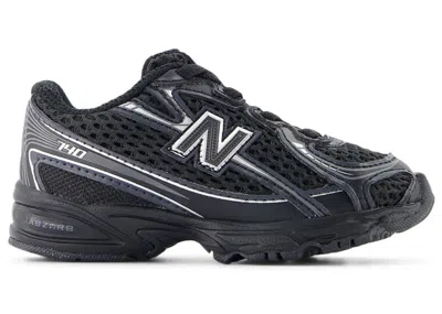 Pre-owned New Balance 740 Bungee Lace Sneakers In Black/silver Metallic In Multi