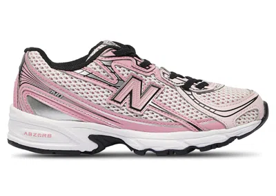 Pre-owned New Balance 740 Bungee Lace Sneakers In Washed Burgundy/pink Taffy