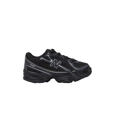 Pre-owned New Balance 740 Bungee Lace Toddler 'black Silver Metallic' | Infant Size 8
