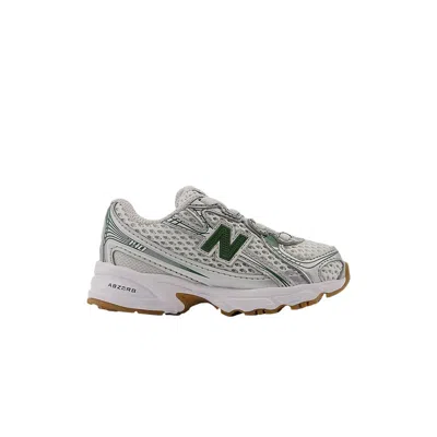 Pre-owned New Balance 740 Bungee Lace Toddler 'silver Metallic Dark Alpine Green' | Grey | Infant Size 9 In Gray