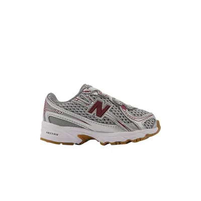 Pre-owned New Balance 740 Bungee Lace Toddler 'silver Metallic Monarch Burgundy' | Grey | Infant Size 5.5 In Gray