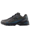 New Balance Mens Black Dark Blue 740 V2 Logo-embroidered Mesh Low-top Trainers In Black