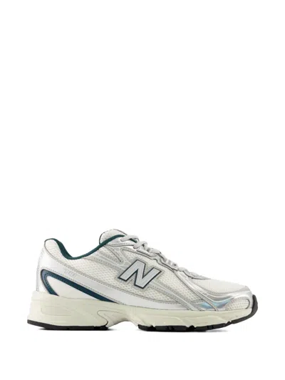 New Balance Grey Synthetic Mesh Sneakers In White
