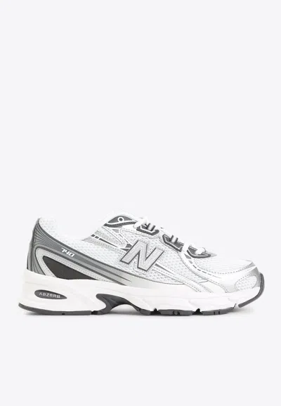 NEW BALANCE 740 LOW-TOP SNEAKERS IN WHITE, GRAY AND METALLIC