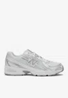 New Balance Breathable Mesh Sneakers With Durable Overlays In White